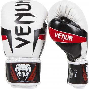 Venum Elite - Guantes de boxeo para combate, color blanco, talla 12 oz