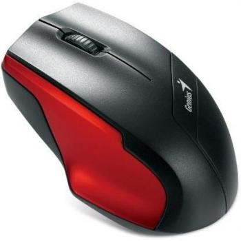 Genius NS-6015 - Ratón (RF inalámbrico, Óptico, Oficina, Negro, Rojo, Ambidextro, USB)