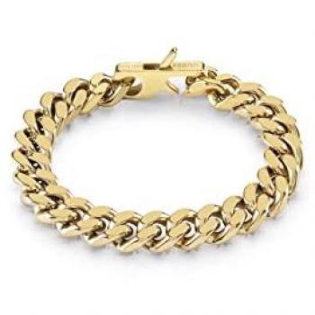 Pulsera de Acero Inoxidable Chapado en Dorado para Hombre Guess Hype JUMB01350JWYGS