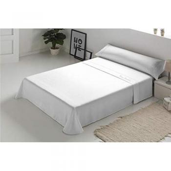 Pierre Cardin Juego de sábanas Arcadia, 100% Algodón, Blanco, Cama 200 cm