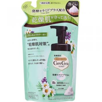 Rohto CareCera Botanical Flower Fragrance High Moisturizing Body Wash for Dry/Sensitive Skin Refill - 385ml