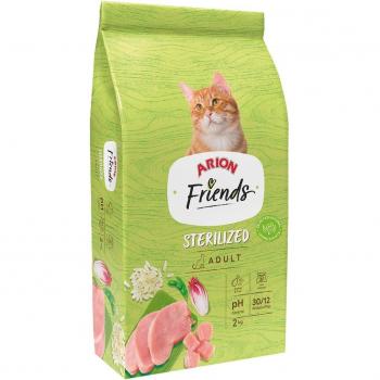 Arion Friends Sterilized Adult Cat Food Turkey and Rice Formula, 2kg Bag