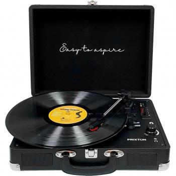 Tocadiscos Prixton VC400 Bluetooth Reproductor y Convertidor de Vinilos Negro