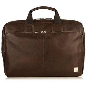 Knomo Newbury - Maletín para ordenador portátil de 15, color marrón