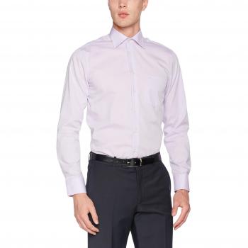 Seidensticker - Camisa regular fit de manga larga para hombre, talla 42, color morado