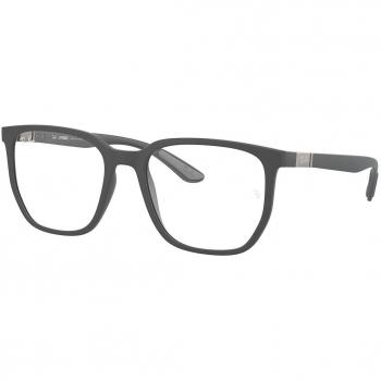 Ray-Ban RX7235 5521 Armazones para Hombre Grises con lentes recetadas de 53 mm