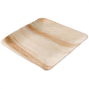 BIOZOYG Palmware Platos de Hojas de Palma I 25 Piezas de ojas de Palma Rectangular 25 x 25 cm I Bio vajilla desechable Boda compostable Biodegradable Vajilla de Fiesta