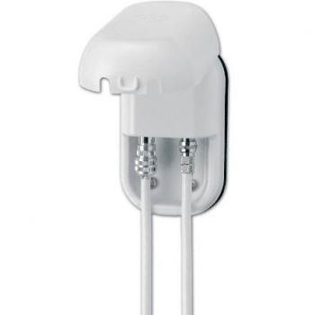 Toma de Antena Exterior Doble Maxview B2008 - Conectores F y Coaxial, Blanca, Resistente a la Intemperie