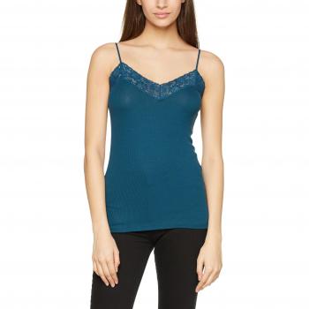 SELECTED FEMME Sfmio Rib Lace Singlet-Color, Camiseta sin Mangas para Mujer