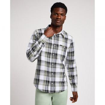 Lee Camisa Classic de Hombre con Cuadros en Color Verde