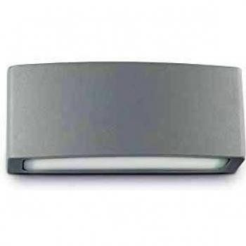 Aplique de pared exterior Andromeda gris claro IP55 con 1 bombilla E27