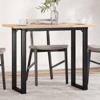 O-Frame Dining Table 100x50x75.5 cm Solid Pine Wood and Cast Iron