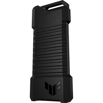ASUS TUF Gaming A1 - Carcasa para SSD con USB-C 3.2 Gen 2x1, Doble Interfaz M.2 NVMe PCIe y SATA, Q-Latch