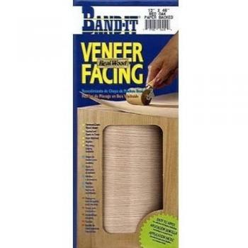 Band-It 12410 Paper Back Real chapa de madera frente, roble rojo, 12 X 48
