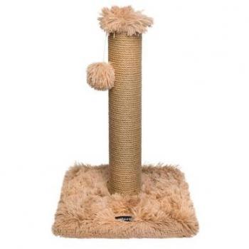 Rascador para Gatos Gloria Beige 39x39x80cm - Poste de Rascado con Diseño Elegante y Estructura Resistente
