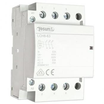 Contactor Modular Trifásico 3 Polos Normalmente Cerrado 25A 220V/230V Montaje en Riel DIN