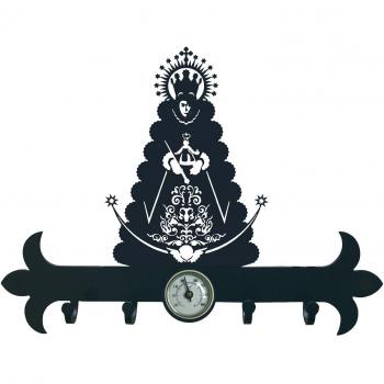 IMEX EL ZORRO El Zorro 11658-Colgador de Llaves Virgen, 290 mm, Hierro Forjado, Negro, 2.5x29x17.399999999999999 cm