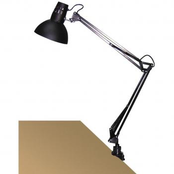 Lámpara Flexo de Escritorio con Pinza Negra E27 Metal Arno Rabalux 70cm