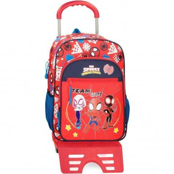 Mochila Escolar Spidey and Friends 40cm con carro