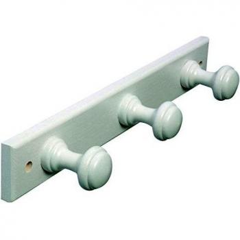 Brinox Perchero, Pino, Lacado Blanco, 35.5x5.5x7.4 cm