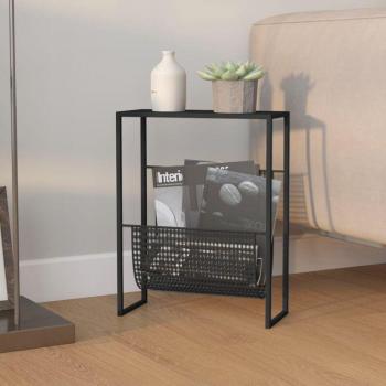 Revistero Premium de Acero Negro 35x15x45 cm
