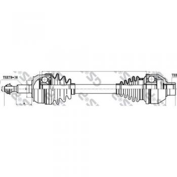 Árbol de transmisión GSP 261084 para VW Audi, Cardan delantero derecho e izquierdo, compatible con Transporter y Multivan 5