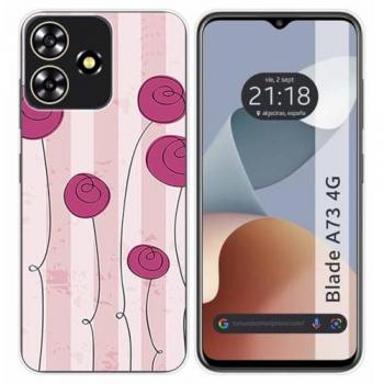 Funda de Silicona para Zte Blade A73 4G con Diseño de Flores Vintage