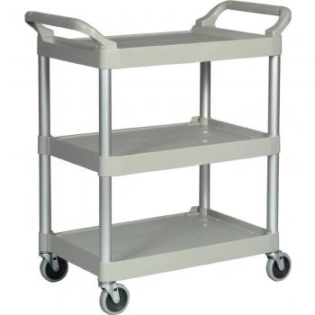 Rubbermaid Platinum Utility Cart with 3 Shelves and 10.2 cm Wheels, Load Capacity 90 kg
