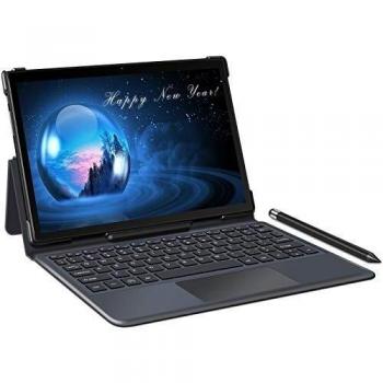 YESTEL Tablet 10 Pulgadas 5G WiFi 4G LTE Dual SIM Android 10.0 Tablet PC 1.6 GHz Procesador Octacore, Face ID, HD Display, 64 GB Ampliables hasta 128 GB, 3 GB de RAM, con Teclado Magnetico, Negro