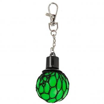 Llavero metálico antiestrés con pelota squishy de 5 cm en 4 colores
