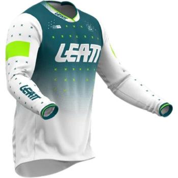 Leatt Camiseta de Cross Moto 4.5 Lite Combustible Ácido - Maillot de motocross, modelo 4.5 Lite Gradient 2024, color blanco y verde, talla XL