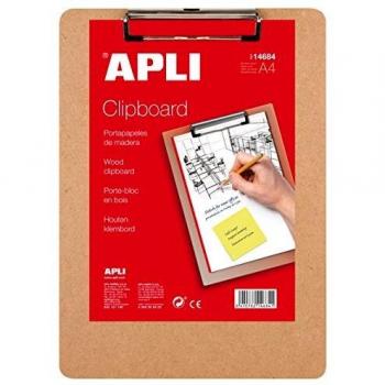 APLI 14684 - Clipboard madera A4