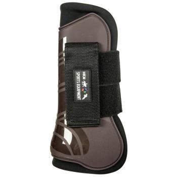 Hkm 91992191.0621 Protecciones Forradas y Protectores para menudillo, Juego de 4, Genua, Color marrón Oscuro/Negro