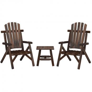 3 Piece Garden Lounge Set Solid Wood Spruce