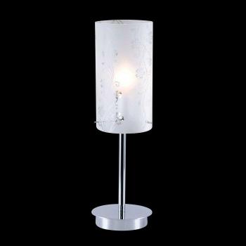 Lámpara de escritorio moderna válvula cromada Italux Valve 1 luz con pantalla mate E27