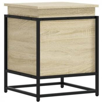 Caja de almacenaje con tapa madera roble Sonoma 40x40x51,5 cm