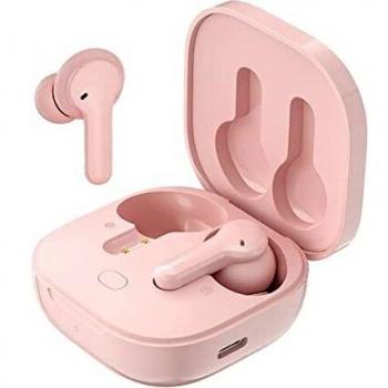 Auriculares Bluetooth, QCY T13 Auriculares Inalámbricos Bluetooth 5.1 con Cancelación de Ruido con 4 Micrófonos Incorporados, IPX5 Impermeable, Rosa