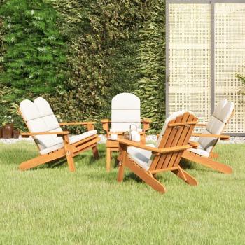 Adirondack 5-Piece Solid Acacia Wood Garden Lounge Set