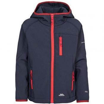 Trespass Kian Chaqueta Softshell con Capucha crecida, Infantil, Azul Marino, 2/3