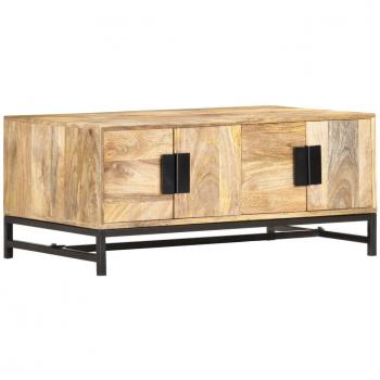 Solid Mango Wood Coffee Table 35.4x21.7x15.7