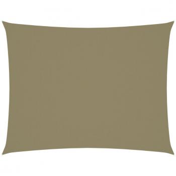 Toldo de vela rectangular tela oxford beige de alta calidad 5x7 m