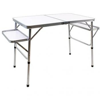 Conjunto de Mesa Plegable de Aluminio para Camping - 73 cm Alto x 96 cm Largo x 60 cm Ancho - Ideal para Exterior y Senderismo (Varios Colores)