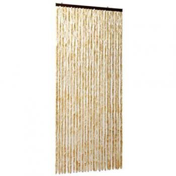 SengentoStyle Vliegengordijn 100x220 cm chenille beige