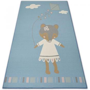 Alfombra infantil Loko Ratón azul antideslizante 120x170 cm