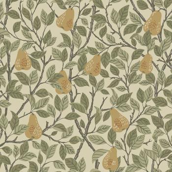 Beige and Yellow Pear Non-Woven Wallpaper