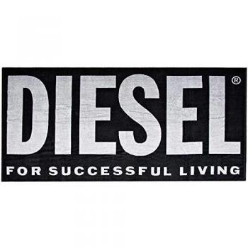 Toalla de playa unisex de Diesel, modelo BMT-Helleri Aszigamano, con logotipo, 170 x 90 cm Negro
 Talla única