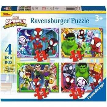 RAVENSBURGER PUZLES PROGRESIVOS MARVEL SPIDEY Y SU SUPEREQUIPO 4 EN UN SOLO PACK - INCLUYE PUZLES DE 12, 16, 20 Y 24 PIEZAS