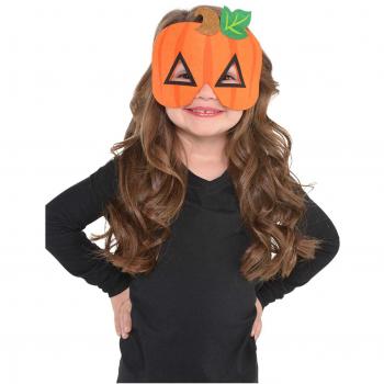 amscan 848431-55 - Máscara de media máscara de calabaza para Halloween, 1 pieza