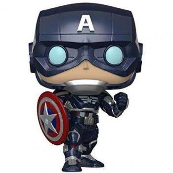 Funko Pop! Marvel: Avengers Game- Capt America, Multicolor