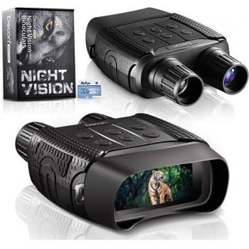 Dsoon Visión Nocturna, Prismáticos Visión Nocturna de 2,31 Pulgadas TFT HD LCD, Vídeo 960P, Zoom Digital 4X para Detectar, Cazar, Rastrear con Tarjeta TF de 32 GB